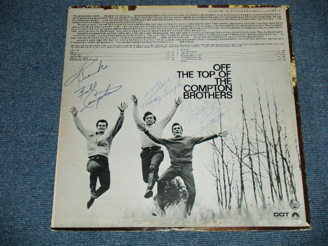 画像: The COMPTON BROTHERS - OFF THE TOP OF The COMPTON BROTHERS  ( VG+++/Ex++) / 1968 US AMERICA ORIGINAL "With AUTOGRAPHED Jaclet"  Used   LP 