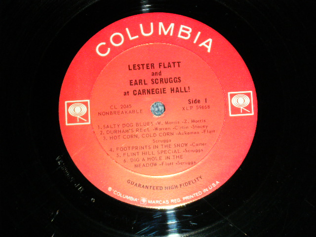 画像: FLATT & SCRUGGS ( LESTER & EARL )    - AT CARNEGIE HALL!   ( Ex++/Ex++  )  / 1963  US AMERICA ORIGINAL "360 SOUND Label" MONO Used LP 