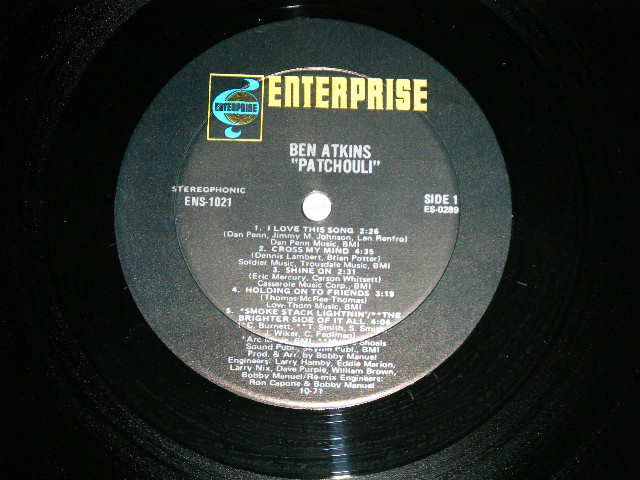 画像: BEN ATKINS - PATCHOULI  ( Ex+++/MINT- )   / 1971 US AMERICA ORIGINAL  Used  LP