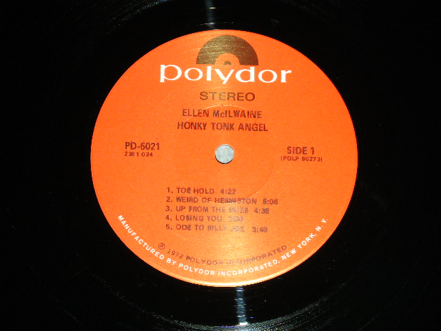 画像: ELLEN MciLWAINE - HONKY TONK ANGEL ( Ex+/MINT-)   / 1973 US ORIGINAL Used  LP