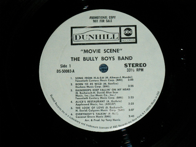 画像: The BULLY BOYS BAND - MOVIE SCENE (ROCKIN' INST. With GUITAR!!!)  (Ex+/Ex+++ )  / 1970  US AMERICA  ORIGINAL "WHITE LABEL PROMO"  Used  LP 