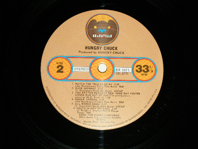 画像: HUNGRY CHUCK - HUNGRY CHUCK  ( Ex+++/MINT-)  / 1972 US AMERICA ORIGINAL 1st Press "PROMO"  Used LP 