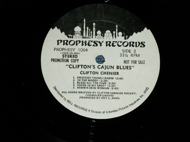 画像: CLIFTON CHENIER - CLIFTON'S CAJUN BLUES  ( Ex++/Ex+++ )   / 1970 US AMERICA ORIGINAL "WHITE LABEL POROMO" Used  LP