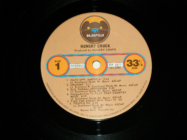 画像: HUNGRY CHUCK - HUNGRY CHUCK  ( Ex+++/MINT-)  / 1972 US AMERICA ORIGINAL 1st Press "PROMO"  Used LP 