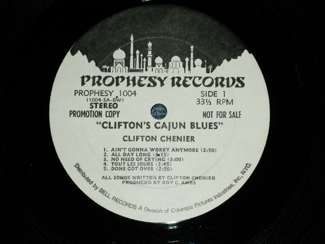 画像: CLIFTON CHENIER - CLIFTON'S CAJUN BLUES  ( Ex++/Ex+++ )   / 1970 US AMERICA ORIGINAL "WHITE LABEL POROMO" Used  LP