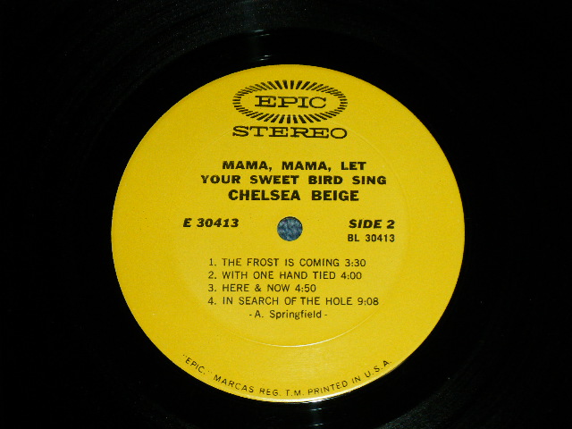 画像: CHELSEA PEIGE - MAMA,MAMA,LET YOUR SWEET BIRD SING  (ACID ROCK)  ( Ex/MINT- )   / 1971 US AMERICA ORIGINAL  Used  LP