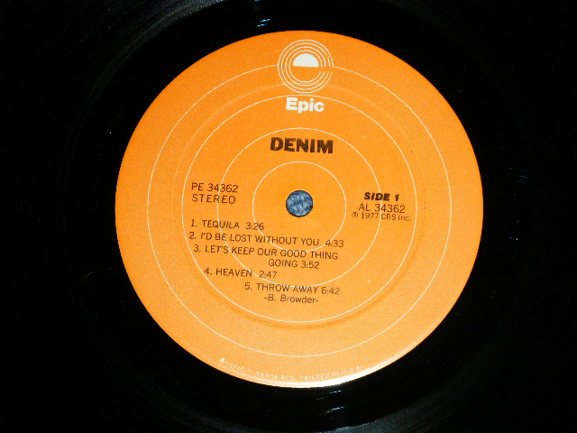 画像: DENIM - DENIM   ( VG+++/Ex+++)  / 1977 US AMERICA ORIGINAL 1st Press "ORANGE Label"  Used LP 