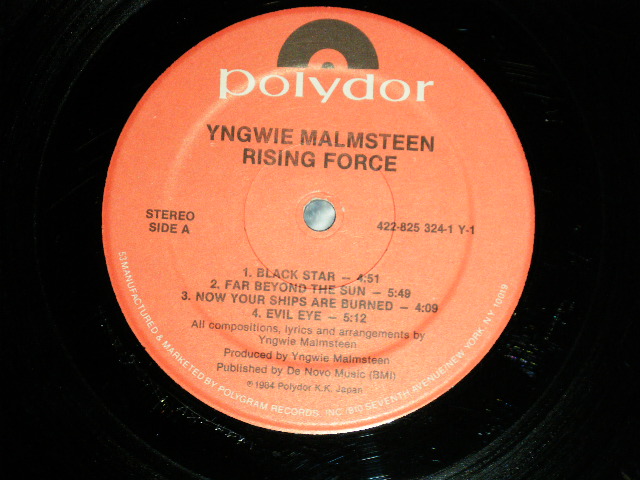 画像: YNGWIE J. MALMSTEEN'S RISING FORCE - RISING FORCE : With SINGED JACKET  ( Ex+/Ex+++)   /  1984 US AMERICA  ORIGINAL  Used  LP