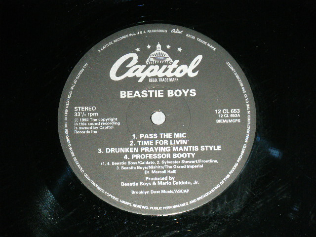 画像: BEASTIE BOYS -  PASS THE MIC ; ETCHED 4 TRACK E.P. ( Ex+/Ex+++) / 1992 UK ENGLAND ORIGINAL Used  12" EP 