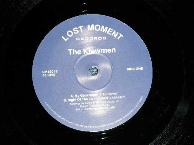 画像: The KREWMEN  - MY GENERATION ( Ex+++/MINT-) /  1988 EUROPE ORIGINAL Used  LP 