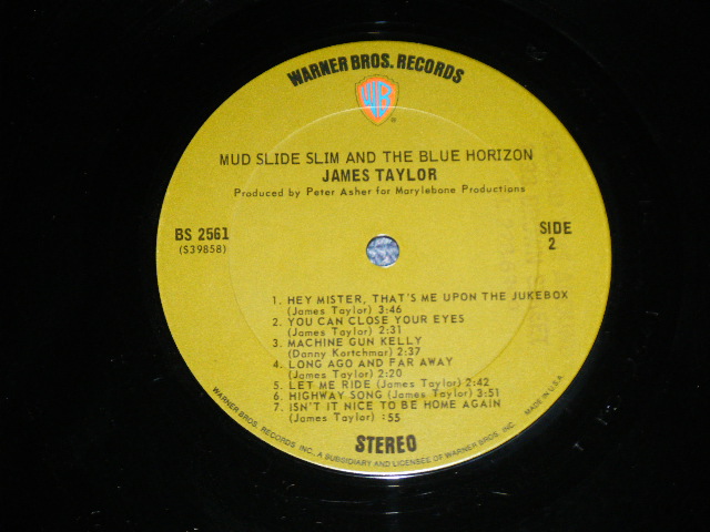画像: JAMES TAYLOR -  MUD SLIDE SLIM  (Matrix # BS-2561  39587-1-1/BS-2561  39858-2-4 ) ( VG+++/Ex+++ Looks:Ex+:) / 1971 US ORIGINAL 1st Press GREEN & "WB" Label Used  LP