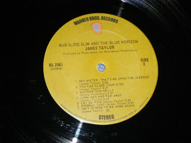 画像: JAMES TAYLOR -  MUD SLIDE SLIM  (Matrix # BS-2561  39587-1-1/BS-2561  39858-1-3 ) ( Ex+/Ex+++:) / 1971 US ORIGINAL 1st Press GREEN & "WB" Label Used  LPA