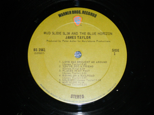 画像: JAMES TAYLOR -  MUD SLIDE SLIM  (Matrix # BS-2561  39587-1-1/BS-2561  39858-2-4 ) ( VG+++/Ex+++ Looks:Ex+:) / 1971 US ORIGINAL 1st Press GREEN & "WB" Label Used  LP