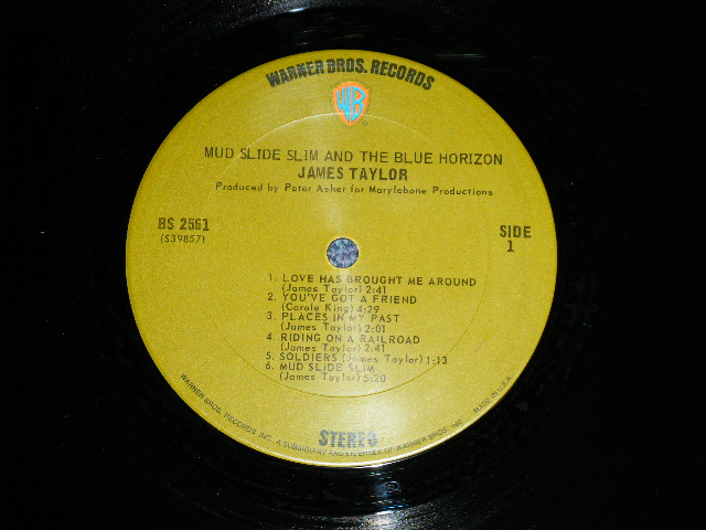 画像: JAMES TAYLOR -  MUD SLIDE SLIM  (Matrix # BS-2561-A 39587-1A/BS-2561-B 39858-1A ) ( VG+++/Ex+++ Looks:Ex++) / 1971 US ORIGINAL 1st Press GREEN & "WB" Label Used  LPA