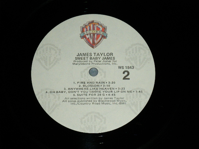 画像: JAMES TAYLOR - SWEET BABY JAMES   "TITLE Credit" on Front Cover  (Matrix # WS-1-1843 WW8 #3 SP 1-1 / WS-2-1843 WW6 #3 SP 1-1) "JACKSONVILLE Press" ( Ex++/Ex++ Looks:Ex+++) / 1978 VERSION US AMERICA "3rd Press Label"  Used  LP
