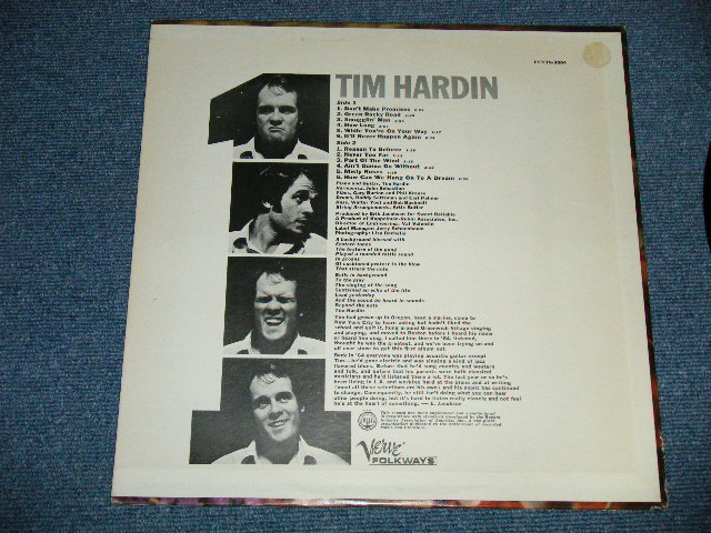 画像: TIM HARDIN - 1  ( Ex++/Ex+++ ) / 1966 US AMERICA ORIGINAL MONO 1st Press Used LP 