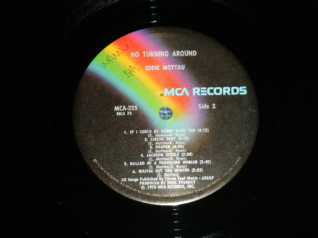 画像: EDDIE MOTTAU - NO TURNING AROUND (Ex++/MINT-) / 1973 US AMERICA ORIGINAL Used LP 