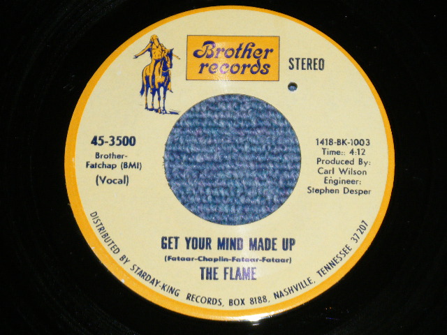 画像: The FLAME - SEE THE LIGHT : GET YOUR MIND MADE UP : Produced by CARL WILSON of The BEACH BOYS  ( Ex++/Ex+++)   / 1970 US AMERICA ORIGINAL  Used  7" Single 