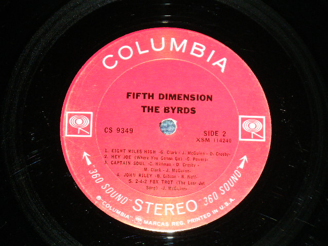 画像: THE BYRDS - FIFTH DIMENSION ( Matrix # A: 1A  / B: 1B) ( Ex+++/Ex++ Looks:Ex ) /1966 US AMERICA ORIGINAL "360 SOUND Label"  STEREO Used LP 
