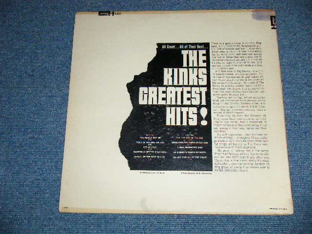 画像: THE KINKS -  GREATEST HITS! ( Matrix # 10561 1A R6217-A / 10562 1A R6217-B) ( Ex+/Ex++ Looks:Ex+) / 1966 US AMERICA ORIGINAL "MULTI-COLOR Label"  MONO  Used LP 