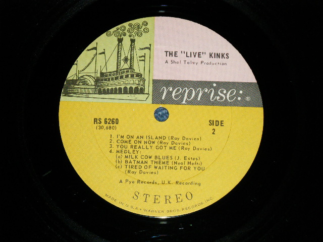 画像: THE KINKS -  THE LIVE KINKS ( Matrix #  30679  RS-6260 A-1C-2 / 30680  RS-6260 B-1B )  ( Ex+/Ex+++ B-2,3: Ex+) / 1967 US AMERICA ORIGINAL "MULTI-COLOR Label"  STEREO Used LP 