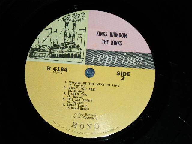 画像: THE KINKS -  KINKDOM ( Matrix # 10475  R6184-A-1A / 10476 R 6184 1F )  ( VG/Ex++ Looks: Ex+) / 1965 US AMERICA ORIGINAL "MULTI-COLOR Label"  MONO Used LP 