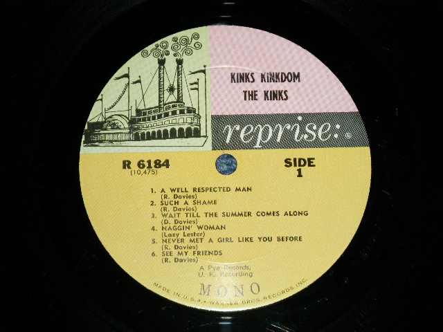 画像: THE KINKS -  KINKDOM ( Matrix # 10475  R6184-A-1A / 10476 R 6184 1F )  ( VG/Ex++ Looks: Ex+) / 1965 US AMERICA ORIGINAL "MULTI-COLOR Label"  MONO Used LP 
