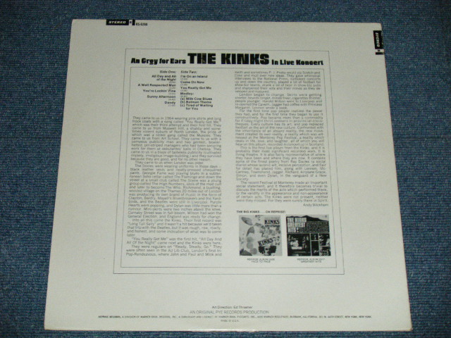 画像: THE KINKS -  THE LIVE KINKS ( Matrix #    RS-1-6260 LW1 /  RS-2-6260  LW1 )  ( Ex+/Ex+++) / 1970 Version US AMERICA 3rd Press "BROWN Label"  STEREO Used LP 