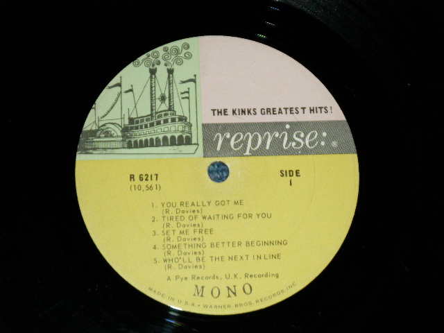 画像: THE KINKS -  GREATEST HITS! ( Matrix # 10561 1A R6217-A / 10562 1A R6217-B) ( Ex+/Ex++ Looks:Ex+) / 1966 US AMERICA ORIGINAL "MULTI-COLOR Label"  MONO  Used LP 