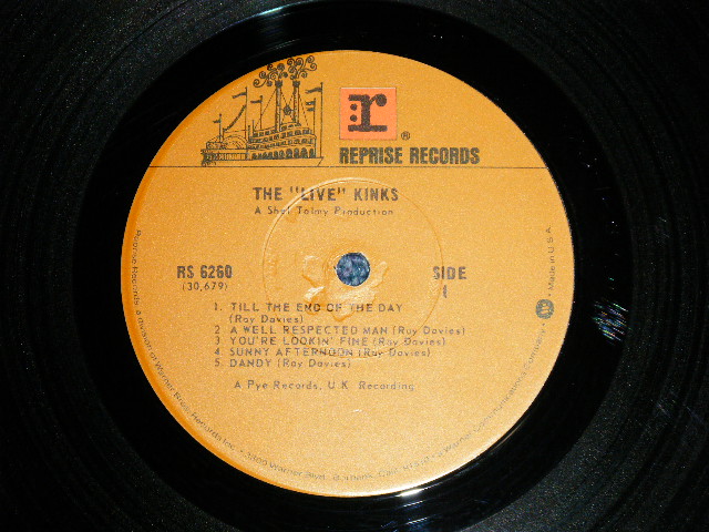 画像: THE KINKS -  THE LIVE KINKS ( Matrix #    RS-1-6260 LW1 /  RS-2-6260  LW1 )  ( Ex+/Ex+++) / 1970 Version US AMERICA 3rd Press "BROWN Label"  STEREO Used LP 