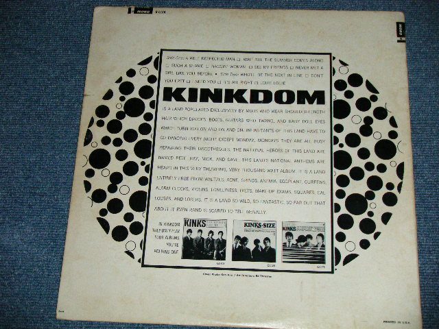画像: THE KINKS -  KINKDOM ( Matrix # 10475  R6184-A-1A / 10476 R 6184 1F )  ( VG/Ex++ Looks: Ex+) / 1965 US AMERICA ORIGINAL "MULTI-COLOR Label"  MONO Used LP 