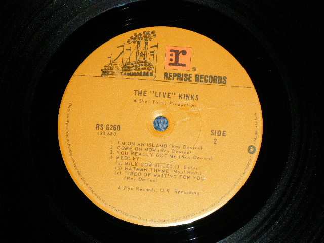 画像: THE KINKS -  THE LIVE KINKS ( Matrix #    RS-1-6260 LW1 /  RS-2-6260  LW1 )  ( Ex+/Ex+++) / 1970 Version US AMERICA 3rd Press "BROWN Label"  STEREO Used LP 