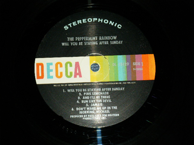 画像: The PEPPERMINT RAINBOW - WILL YOU BE STAYING AFTER SOUND (Ex-/Ex++ ) / 1967 US AMERICA ORIGINAL STEREO   Used LP 