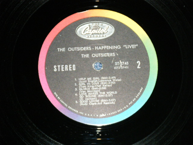 画像: The OUTSIDERS - HAPPENING "LIVE"  ( Ex++/Ex++ B-1,2:Ex ) / 1967 US AMERICA ORIGINAL  STEREO  Used LP 