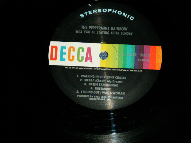 画像: The PEPPERMINT RAINBOW - WILL YOU BE STAYING AFTER SOUND (Ex-/Ex++ ) / 1967 US AMERICA ORIGINAL STEREO   Used LP 