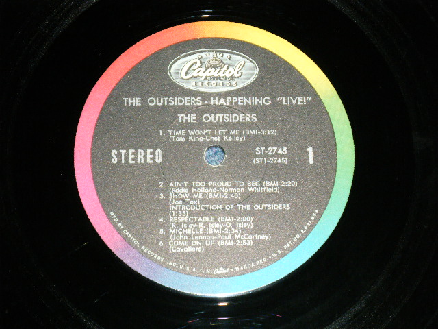 画像: The OUTSIDERS - HAPPENING "LIVE"  ( Ex++/Ex++ B-1,2:Ex ) / 1967 US AMERICA ORIGINAL  STEREO  Used LP 