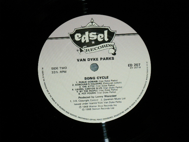 画像: VAN DYKE PARKS - SONG CYCLE( MINT-/MINT- )   / UK ENGLAND REISSUE Used LP 