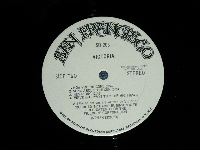 画像: VICTORIA of IT'S A BEAUTIFUL DAY - VICTORIA : 2nd Album ( Ex++/MINT-  Cut Out ) / 1971 US AMERICA ORIGINAL WHITE LABEL PROMO  Used LP 
