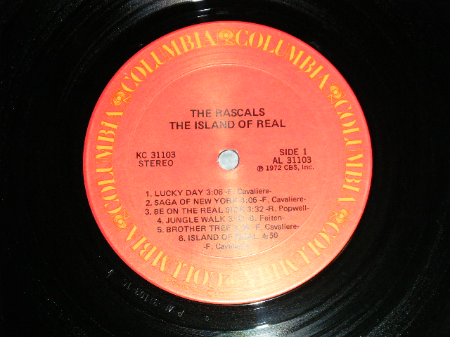 画像: THE RASCALS - THE ISLAND OF REAL   (Matrix # 1C/1B ) ( Ex/Ex++) / 1972 US ORIGINAL "PROMO SHEET on FRONT" Used  LP 