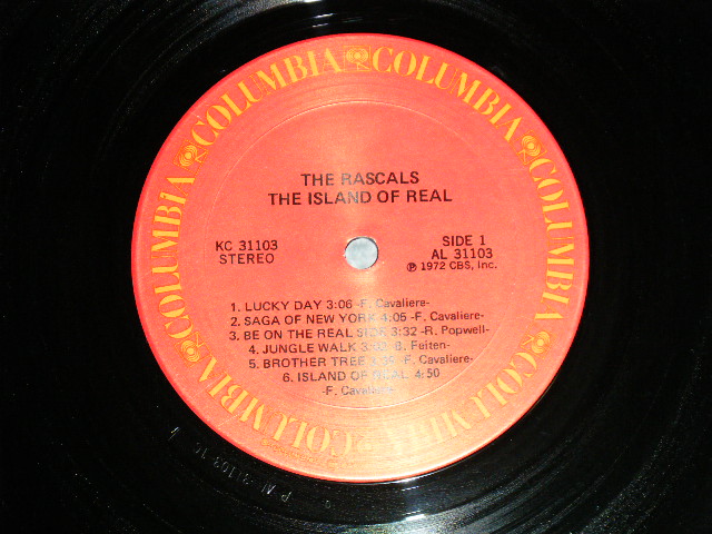 画像: THE RASCALS - THE ISLAND OF REAL (Matrix # 1C/1B ) (Ex+/Ex+ VG on Intro) / 1972 US AMERICA ORIGINAL Used LP 