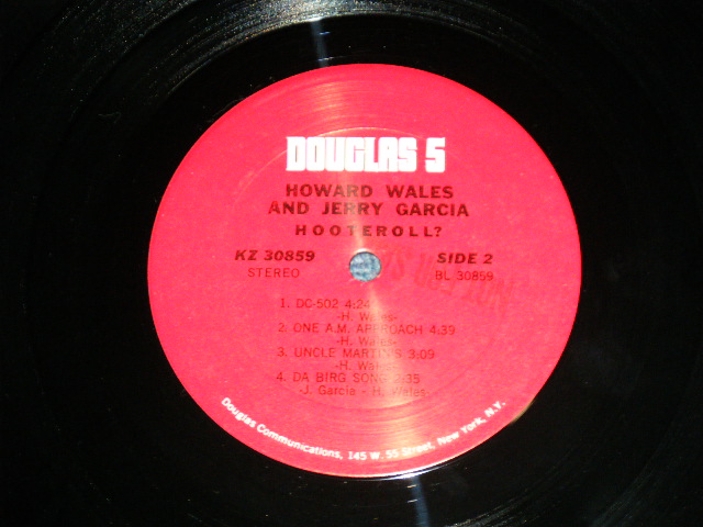 画像: HOWARD WALES & JERRY GARCIA (of GRATEFUL DEAD ) - HOOTEROLL?  ( Ex++/Ex+++ )  /  1971  US AMERICA ORIGINAL "PROMO" Used  LP 