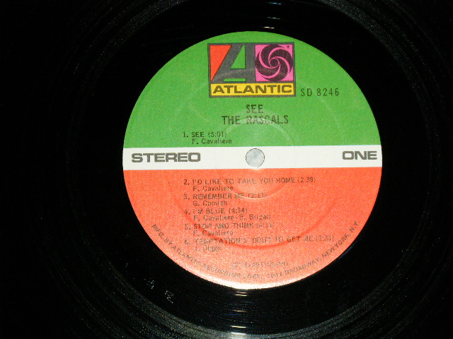 画像: THE RASCALS - SEE :Without INSERTS!!  (Matrix # STA-691705-A / STA-691706-1A) ( Ex++/MINT-) / 1969 US ORIGINAL '"1841 BROADWAY" Label  Used  LP 