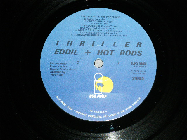 画像: EDDIE + HOT RODS - THRILLER  : With POSTER ( Ex++/Ex+++) / 1979 UK ENGLAND ORIGINAL Used LP 