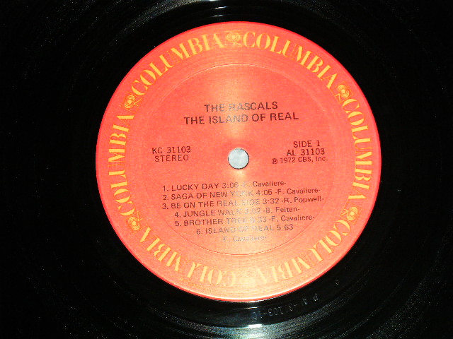 画像: THE RASCALS - THE ISLAND OF REAL   (Matrix # 1C/1B ) ( Ex++/MINT-) / 1972 US ORIGINAL  Used  LP 