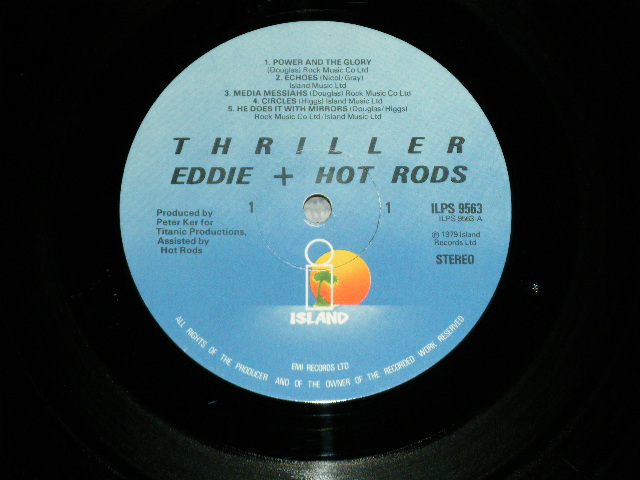 画像: EDDIE + HOT RODS - THRILLER  : With POSTER ( Ex++/Ex+++) / 1979 UK ENGLAND ORIGINAL Used LP 