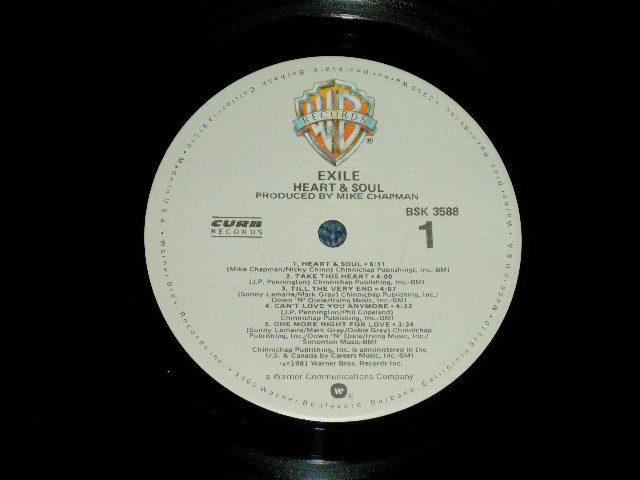 画像: EXILE - HEART & SOUL ( Ex+++/MINT-)  / 19881 US AMERICA  ORIGINAL Used LP 