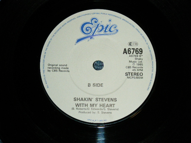 画像: SHAKIN' STEVENS - MERRY CHRISTMAS EVERYONE : WITH MY HEART ( MINT/MINT... Found Dead Stock )  / 1985 UK ENGLAND ORIGINAL 7"45 