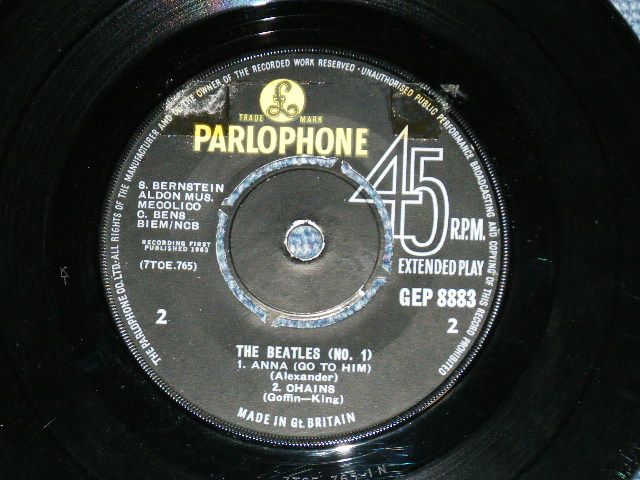 画像: THE BEATLES -No.1 (The PARLOPHONE Credt on Label Ring) ( Matrix # 1N/1N)  ( Ex++/A)Ex+++,B)Ex++) / 1963 UK ORIGINAL MONO Used 7"EP With PICTUER SLEEVE