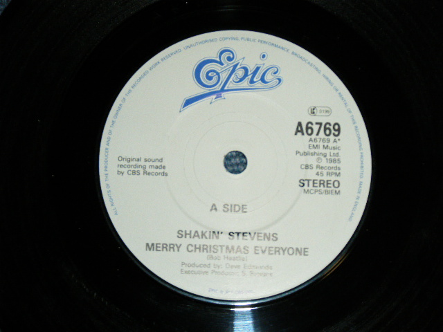 画像: SHAKIN' STEVENS - MERRY CHRISTMAS EVERYONE : WITH MY HEART ( MINT/MINT... Found Dead Stock )  / 1985 UK ENGLAND ORIGINAL 7"45 