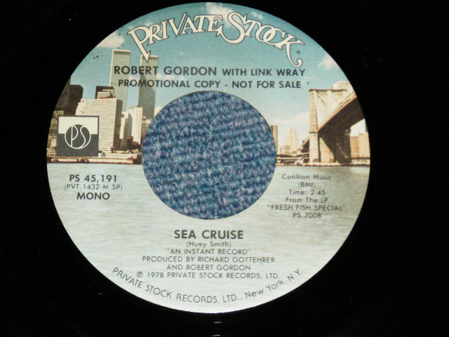 画像1: ROBERT GORDON - SEA CRUISE ( MONO/STEREO)  / 1978 US AMERICA "PROMO ONLY SAME FLIP MONO & STEREO " ORIGINAL Used 7"SINGLE 